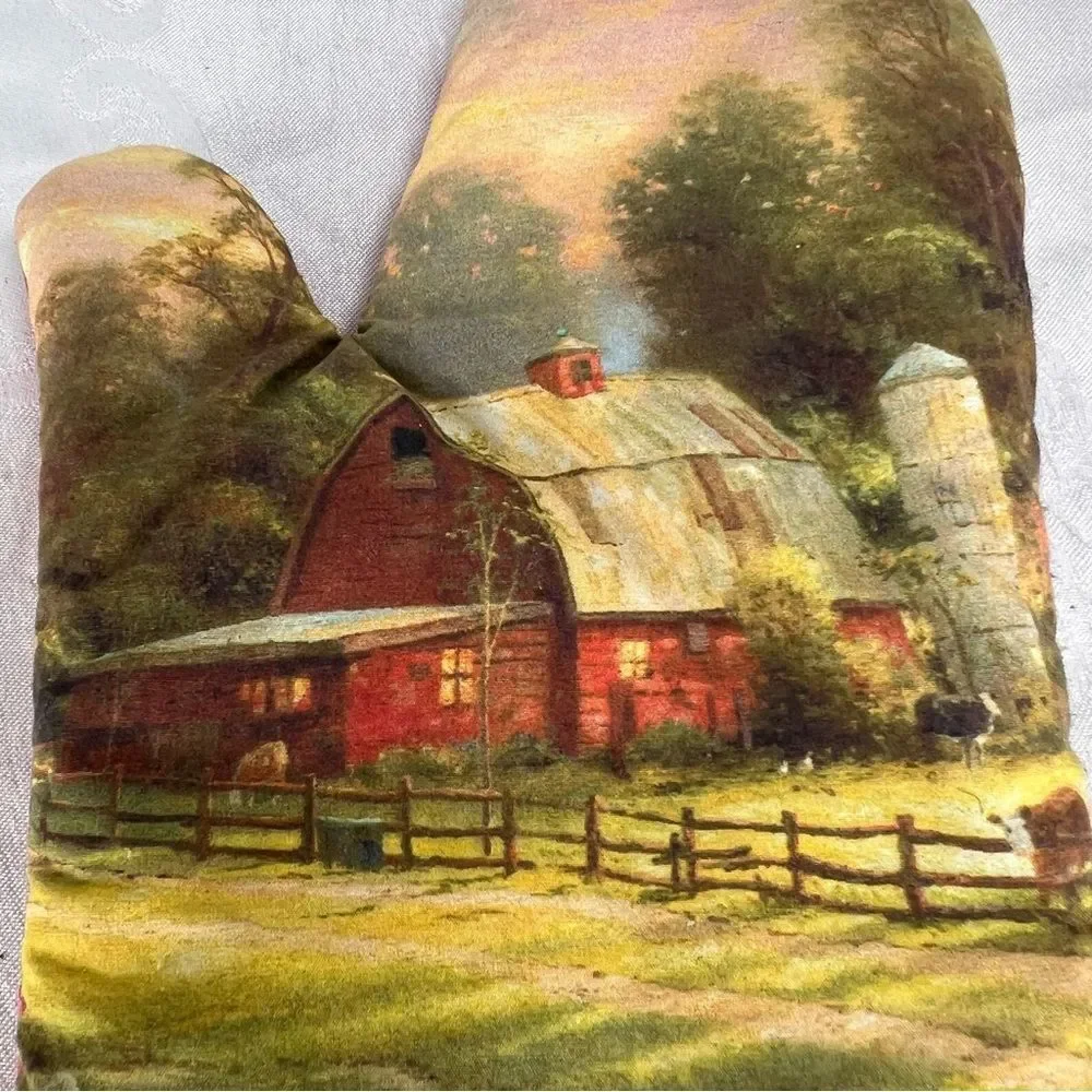 Thomas Kinkade surrounded barn